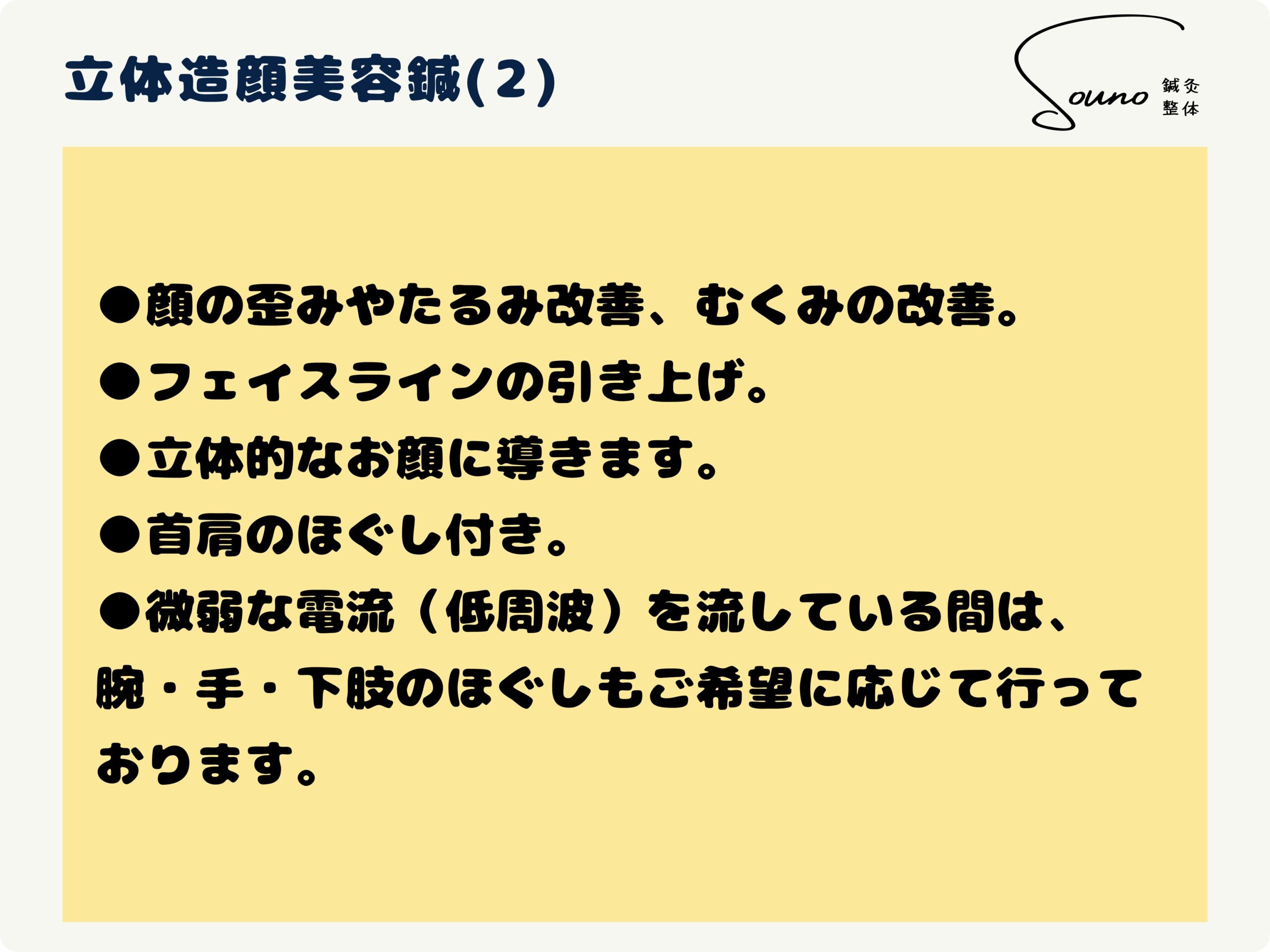 立体造顔美容鍼について