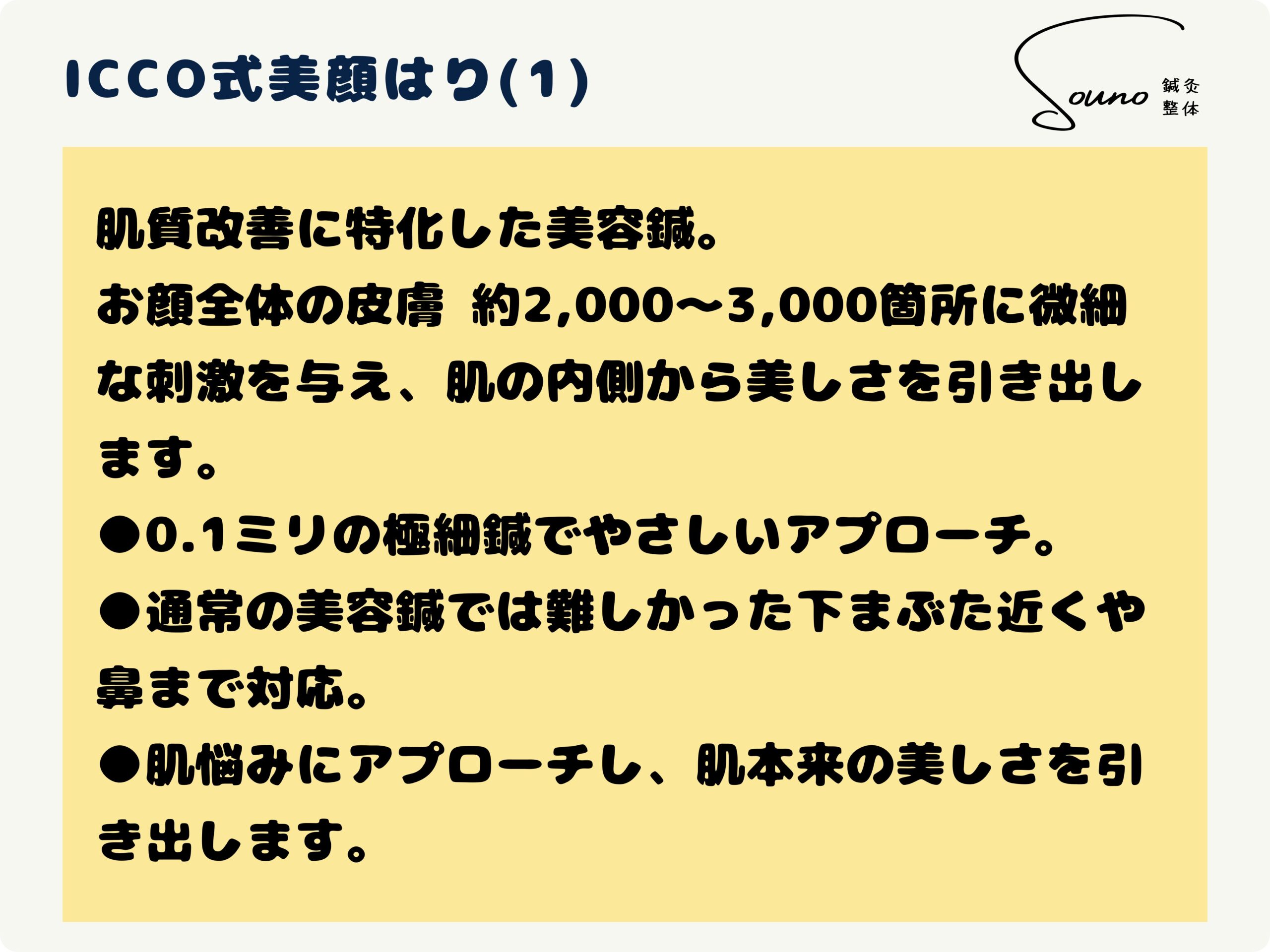 ICCO式美顔はりについて